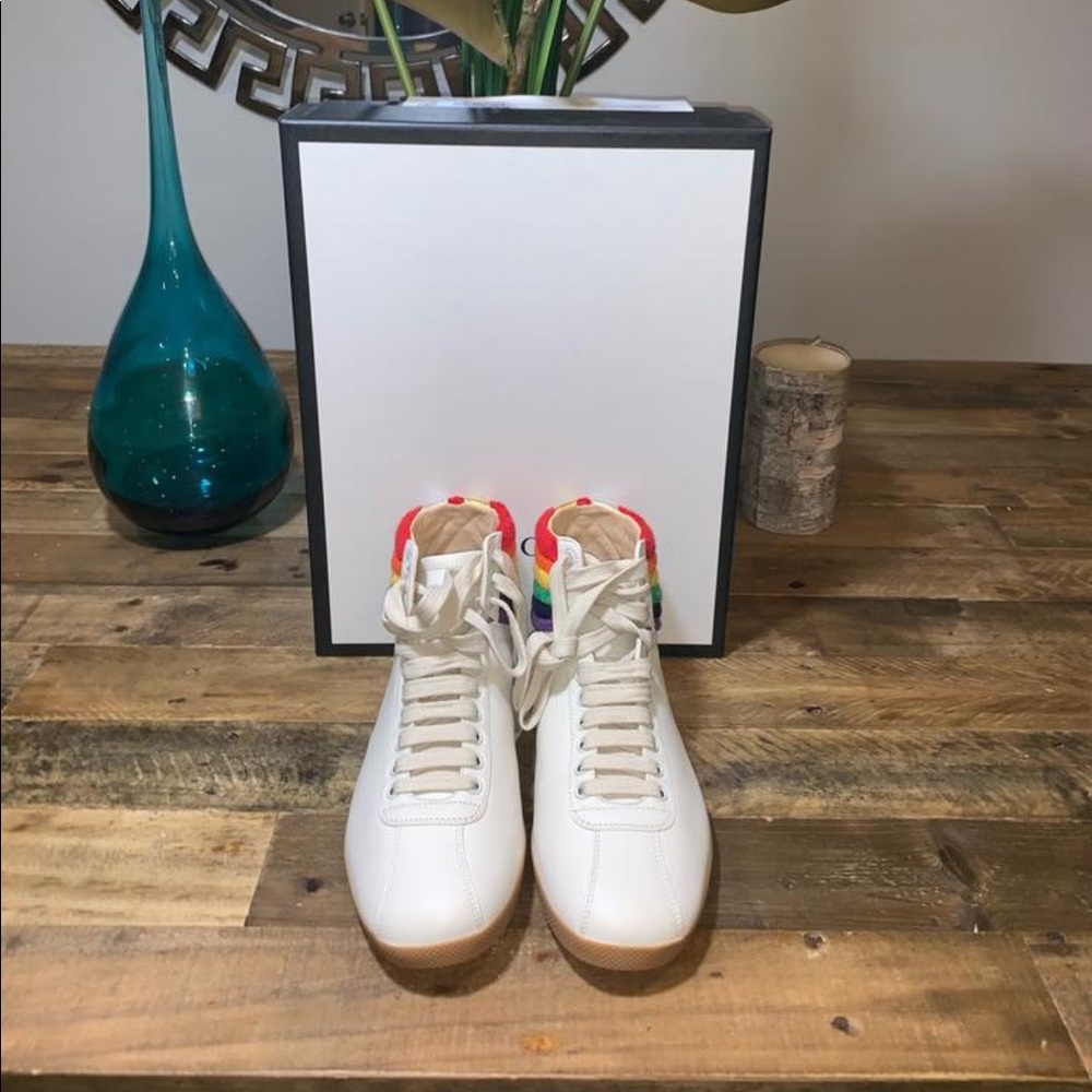 Gucci Naturally Rainbow Hi-Top Sneakers - Picture 7 of 8